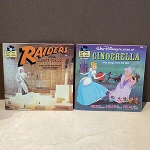 Walt Disney Cinderella & Lucas Films LTD Raiders of the Lost Ark books & records